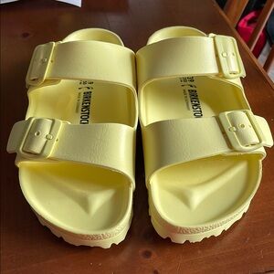 Birkenstock Yellow Sandals Lightweight EVA Two-Strap